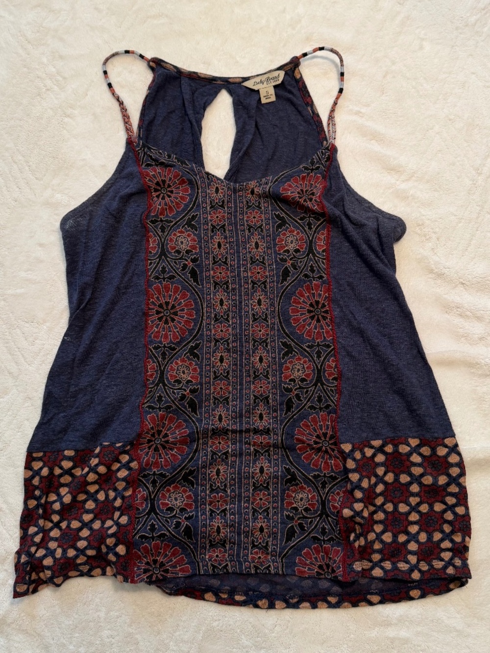 Lucky Brand blue tank top Size: S